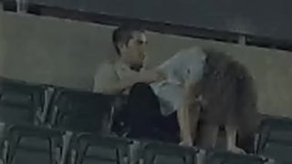 Amateurs having sex in stadium