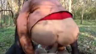 Hot outdoor fuck in the woods